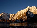 45 Pemthang Karpo Ri At Sunrise From Shishapangma Southwest Advanced Base Camp Pemthang Karpo Ri (6830m, also called Dome Blanc) shines at sunrise from Shishapangma Southwest Advanced Base Camp.